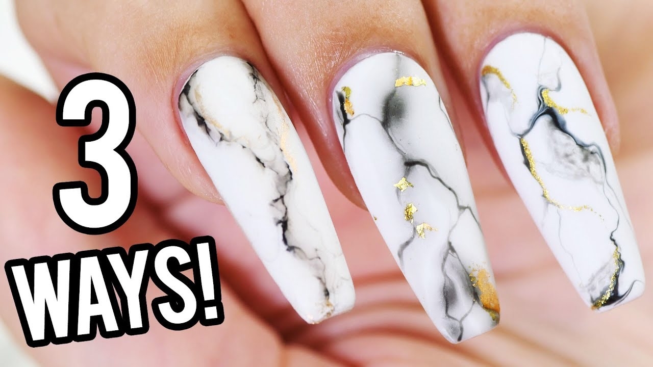 marbling nail designs