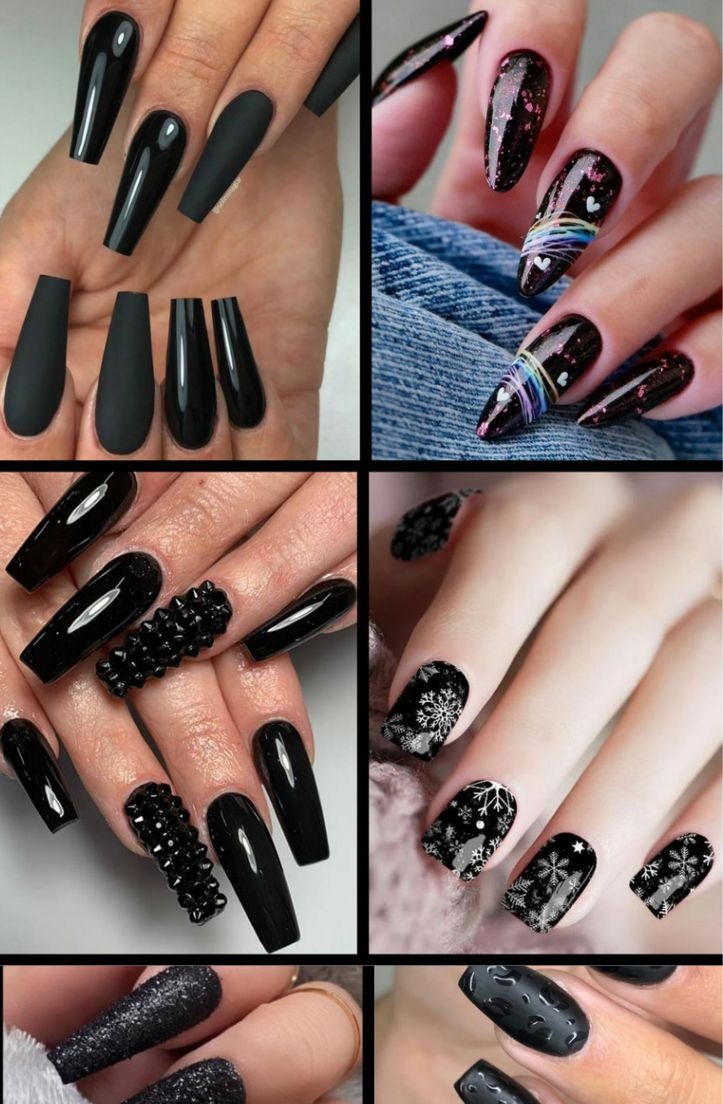30 Black Nail Inspiration Black Nail Art Black Nail Inspo