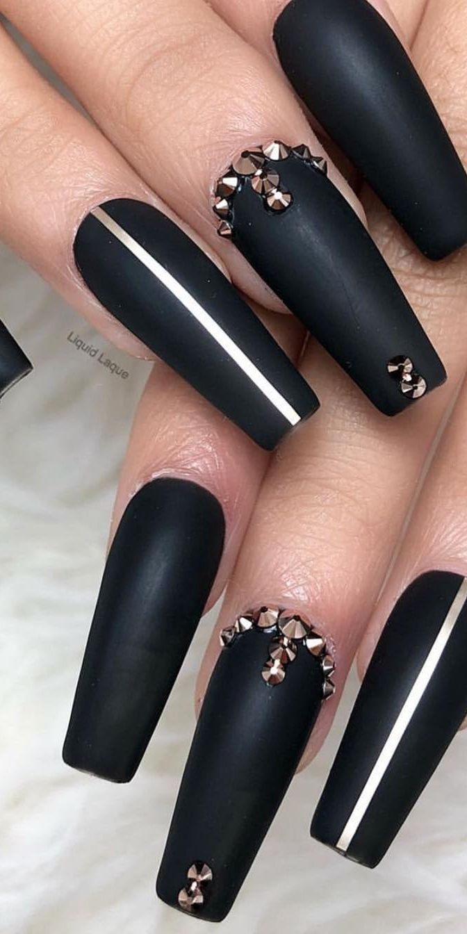 acrylic nail designs black acrylic nail designs black