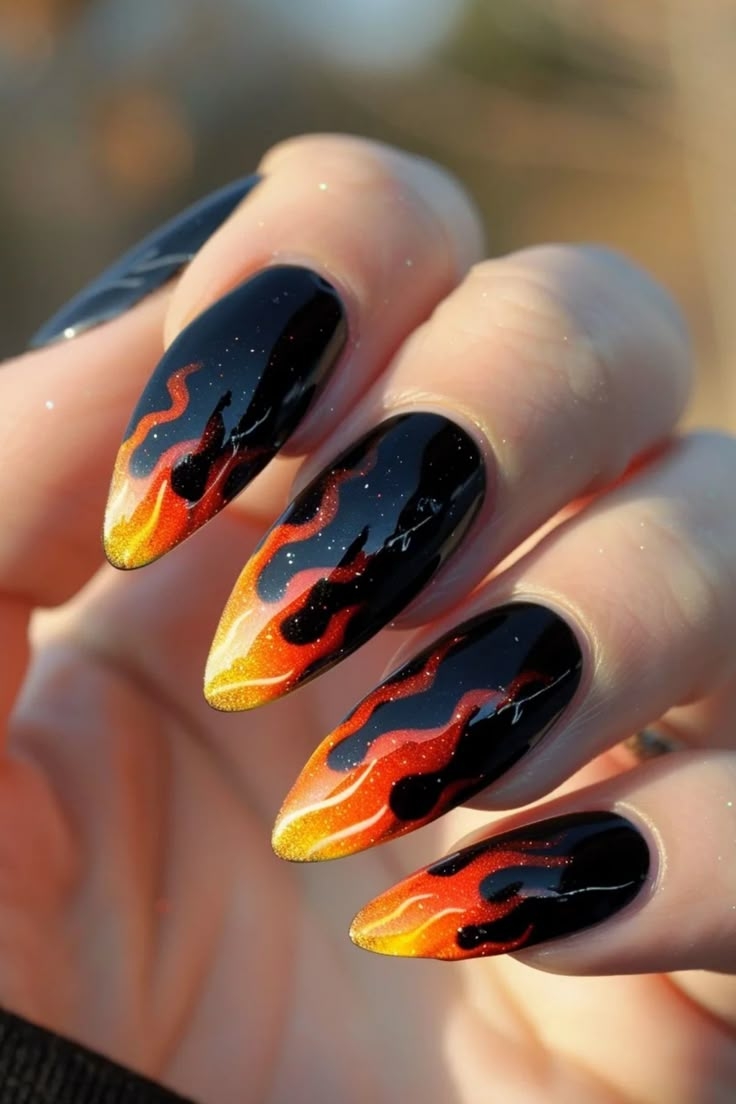 30 Flame Nail Designs To Heat Up Your Look