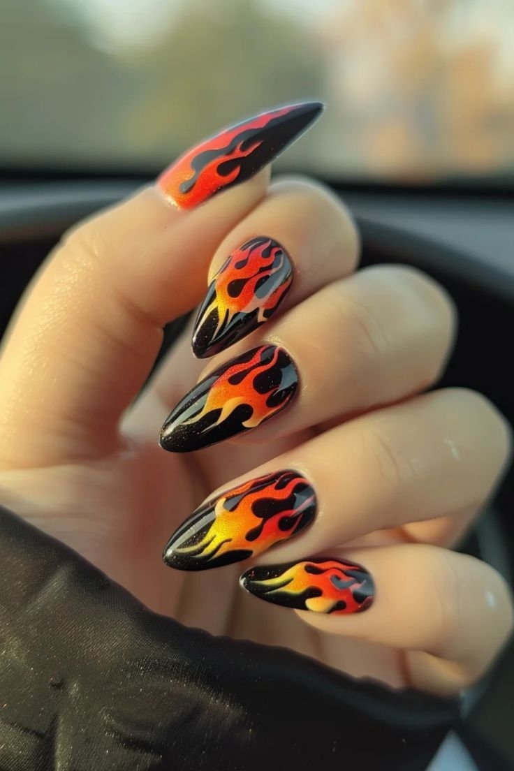 30 Flame Nail Designs To Heat Up Your Look