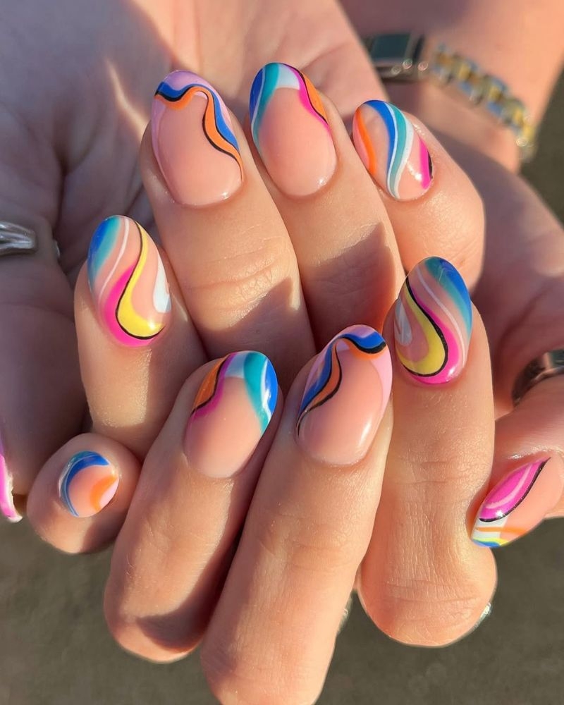 abstract nail design