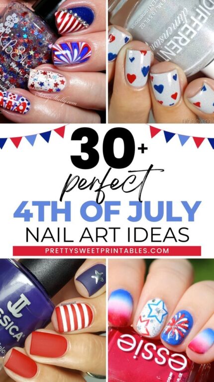 Elegant 4th Of July Nail Designs