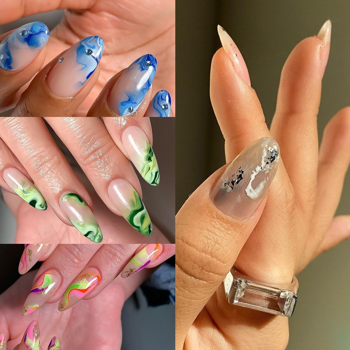 32 Chic Marble Nail Designs To Bring To The Salon Who What Wear