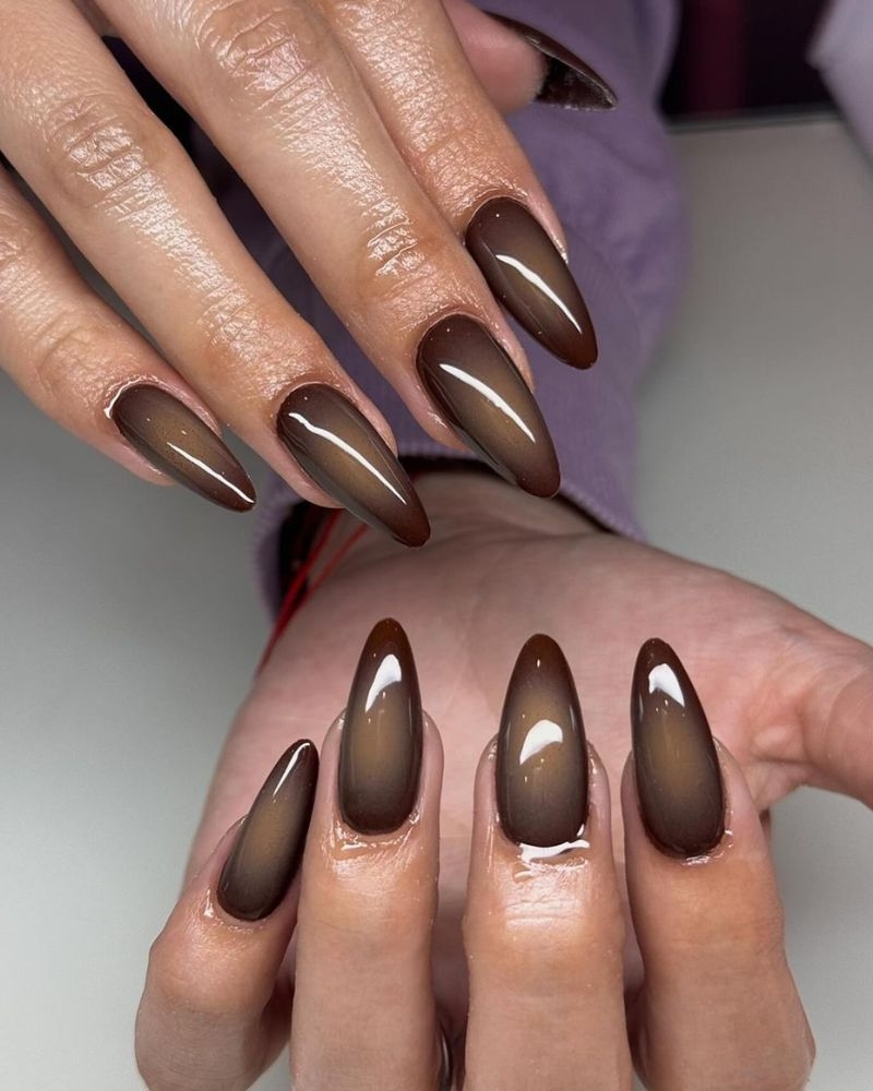 brown nails inspo