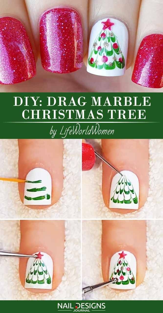 christmas tree nail art designs