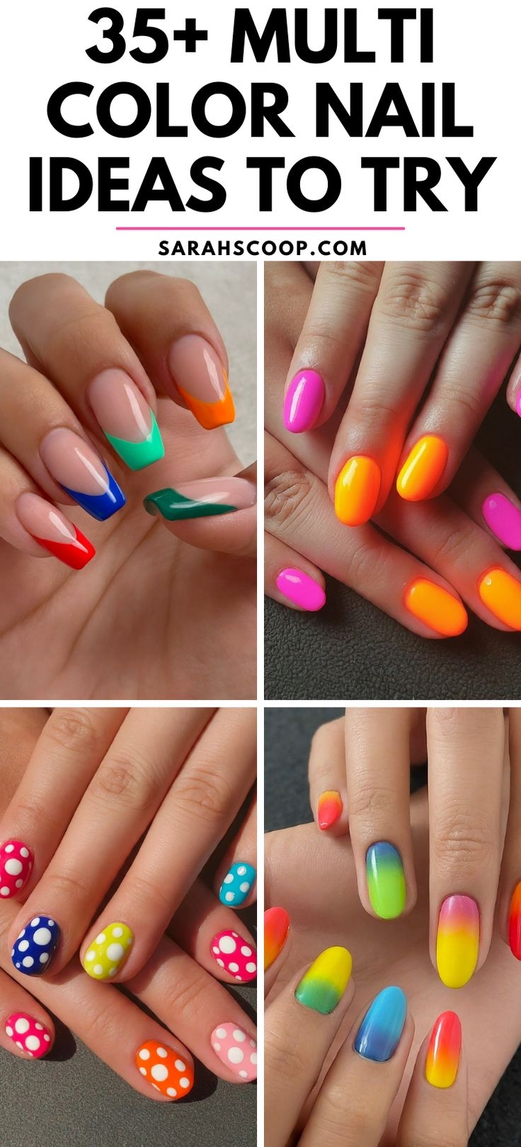35 Multi Color Nail Designs