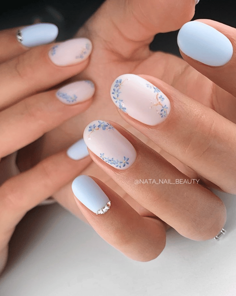 36 Blue Sky Nails Ideas That Manifest Carefree Days Nails For Confidence