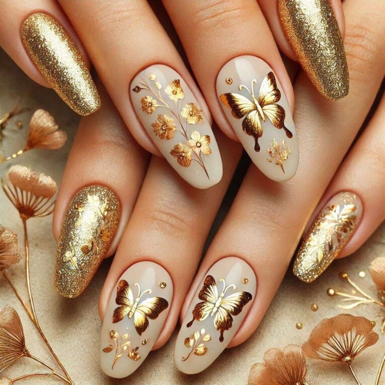 36 Classy Nude And Gold Nail Design Ideas To Elevate Your Look Style Zuri