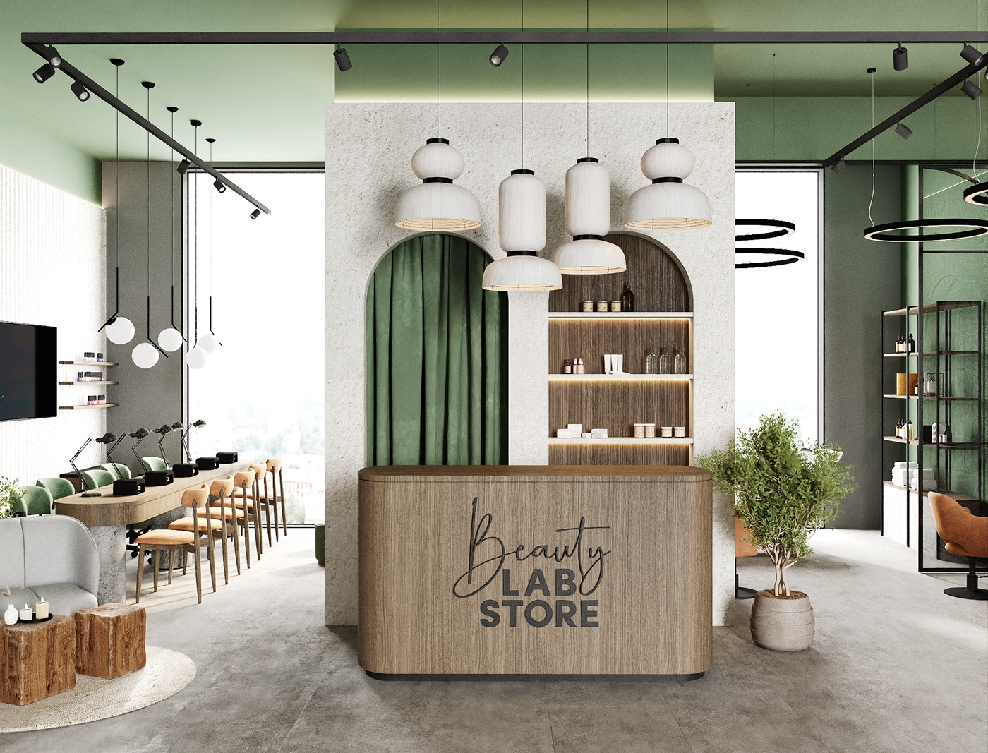 4 Popular Nail Salons Shop Beauty Store Design Comparison