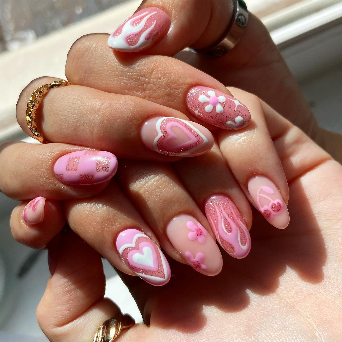 pink nail designs