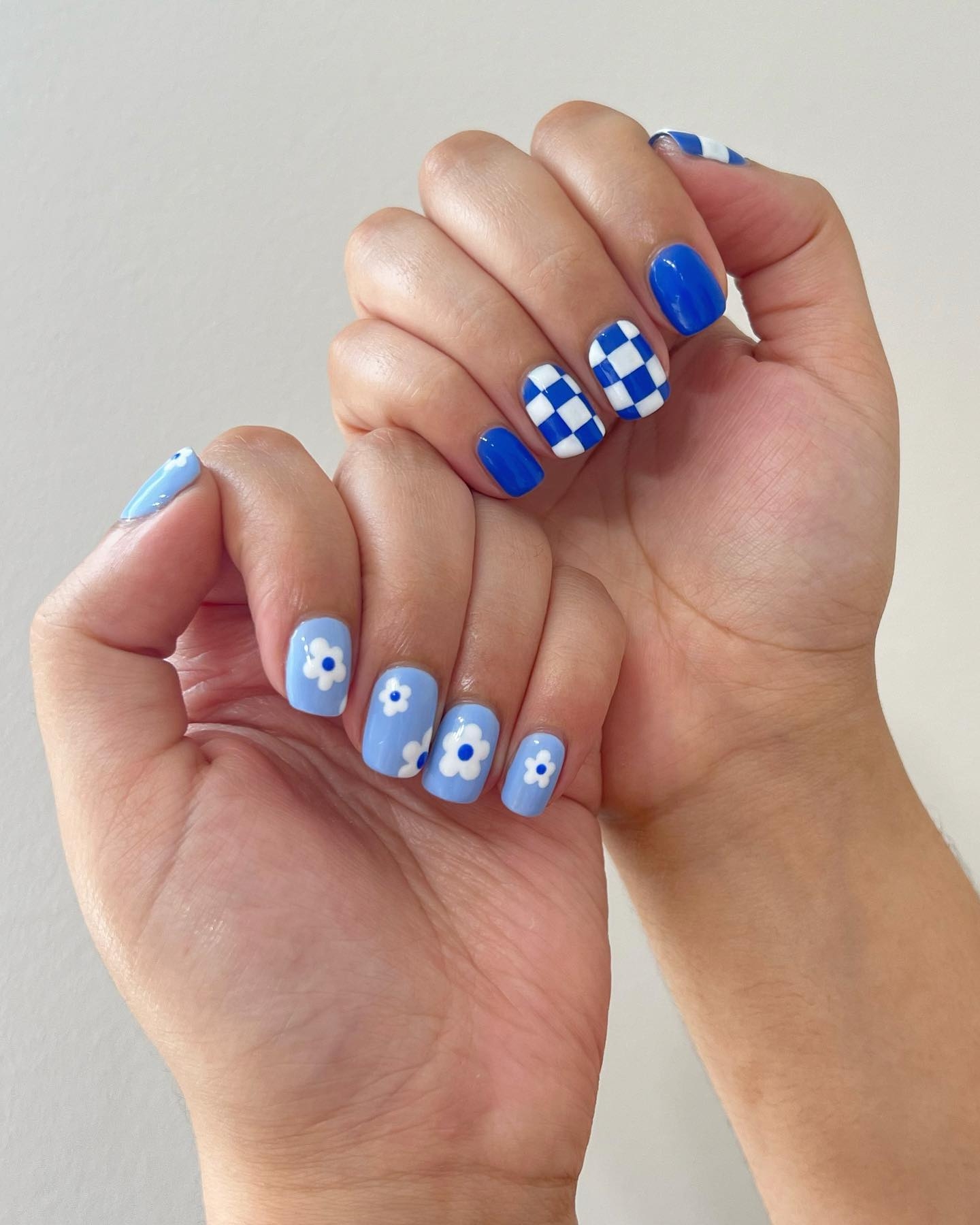 blue nail art designs