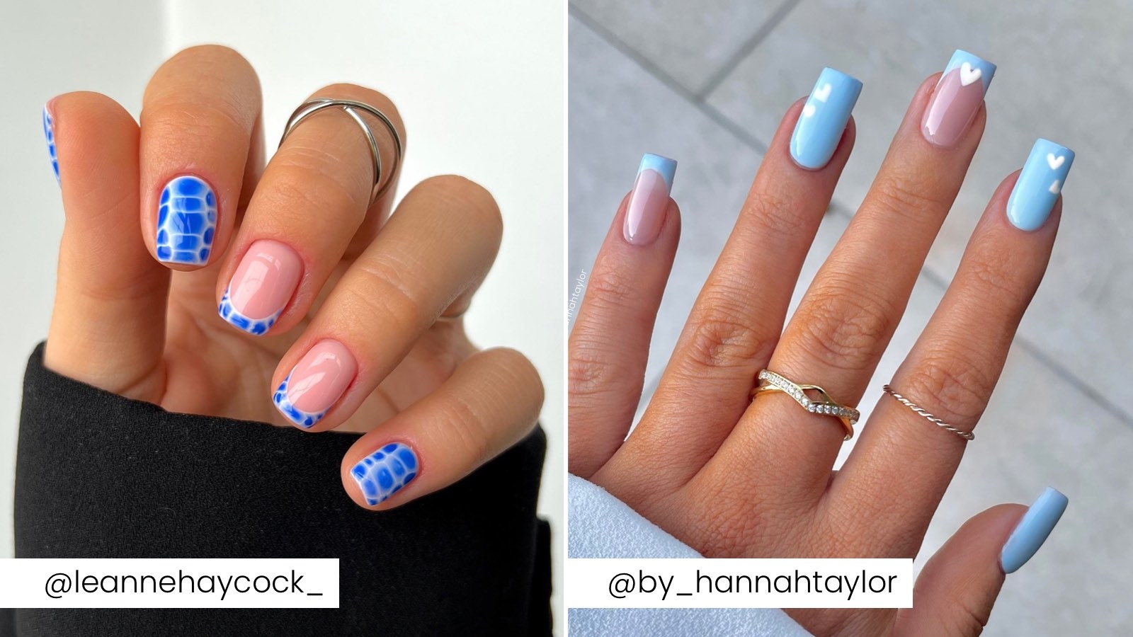 blue colour nail art designs