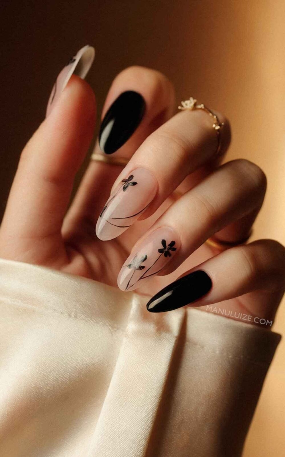 elegant classy black nail designs