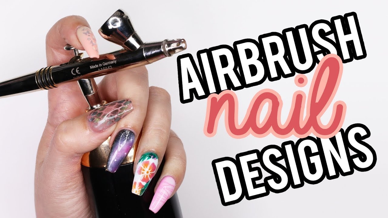 5 Easy Nail Art Designs Using An AIRBRUSH YouTube