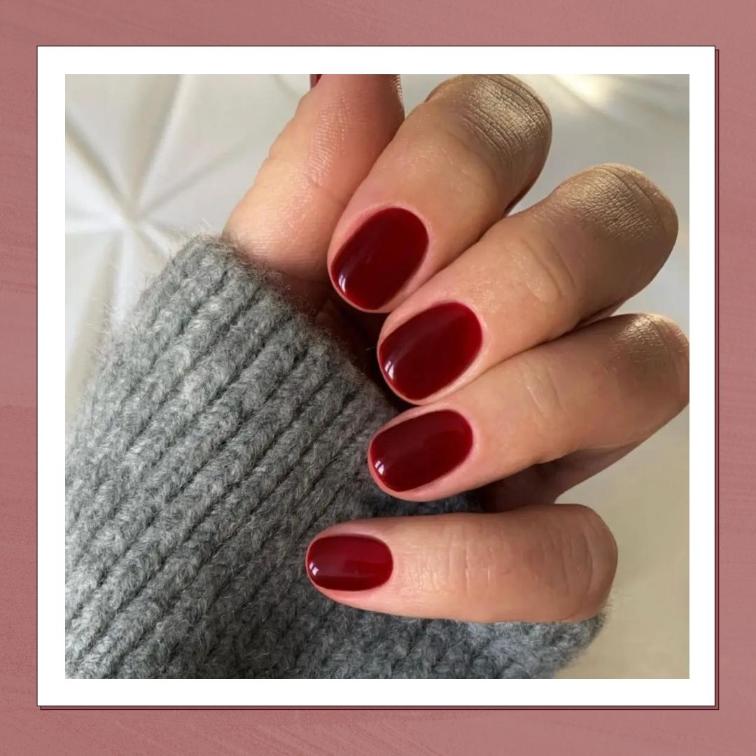 maroon nail inspo