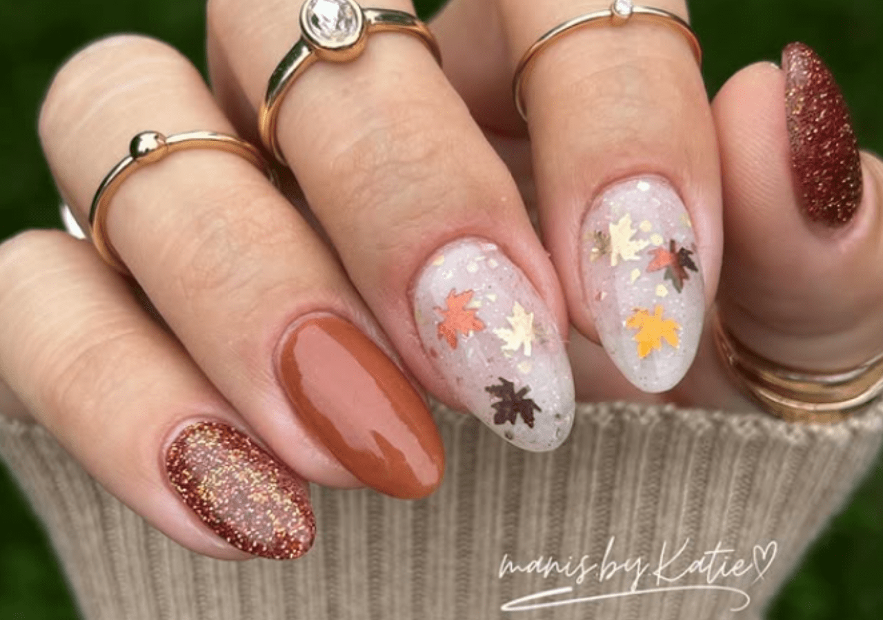 50 Fall Leaf Nails With Designs Perfect For Autumn Parade