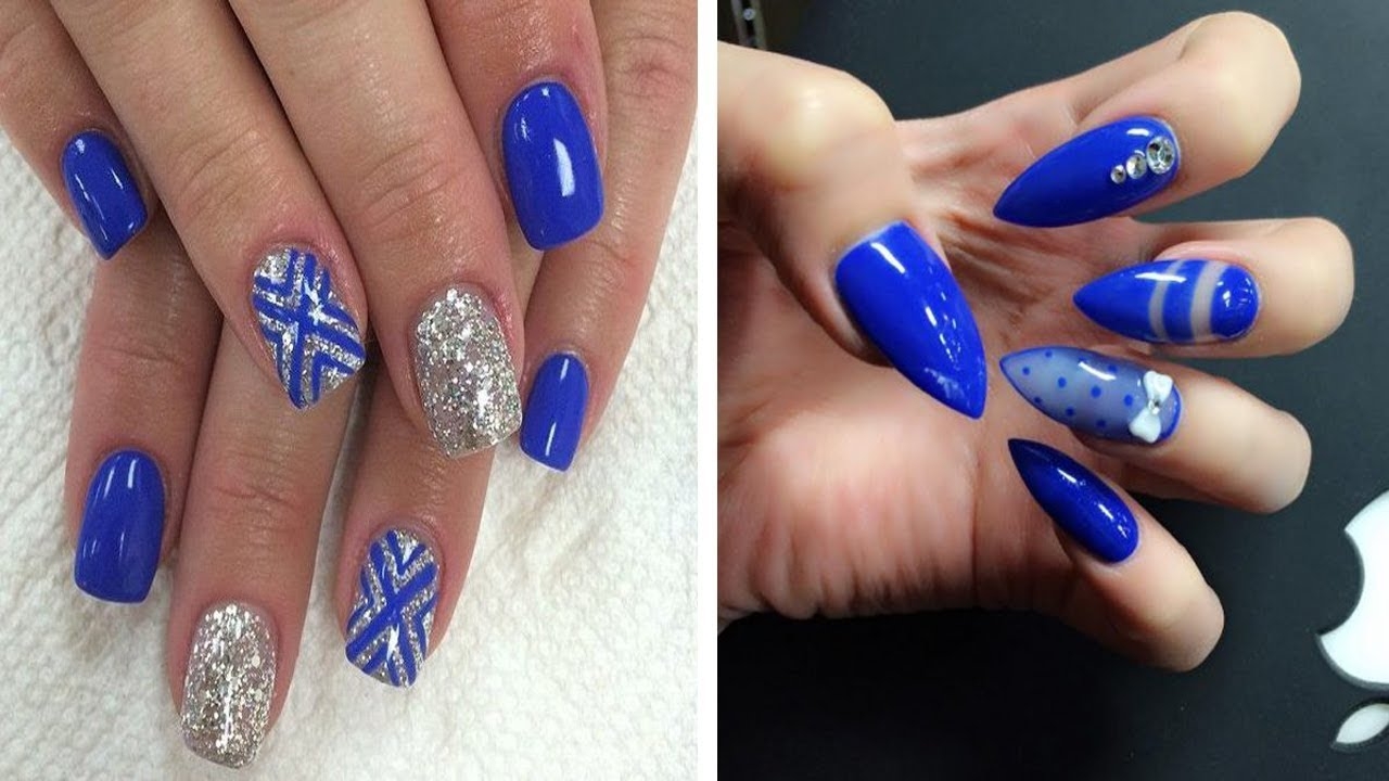 50 Royal Blue Nail Art Designs And Ideas YouTube