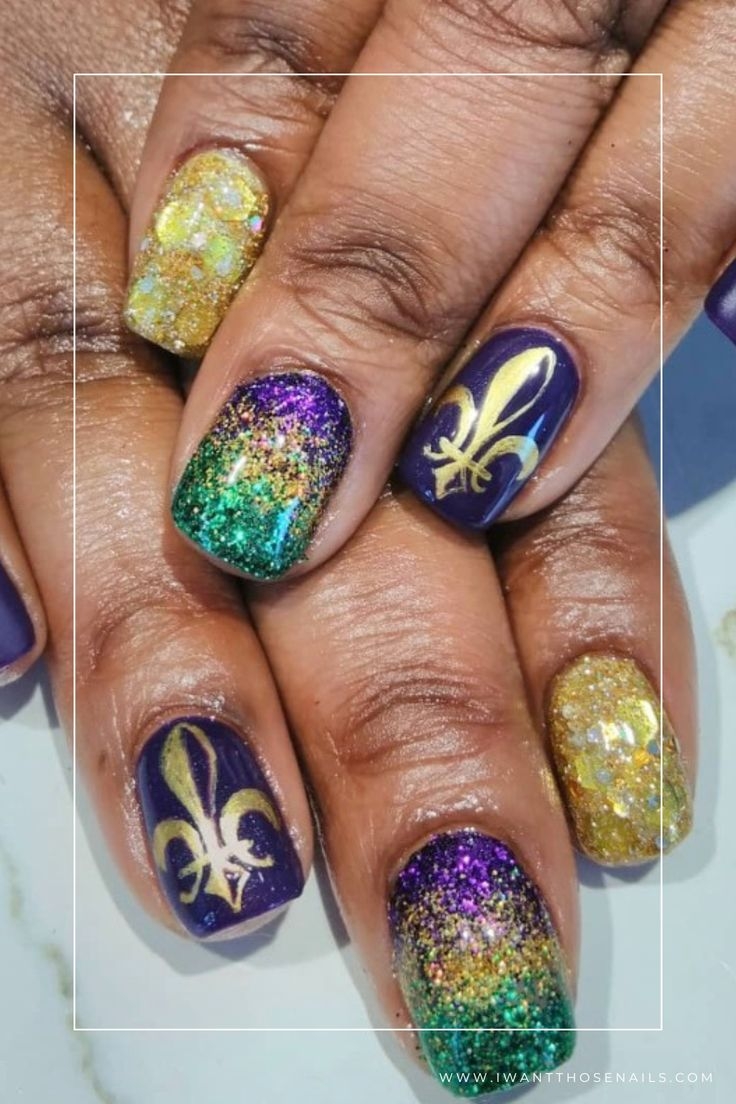 50 Vibrant Mardi Gras Inspired Nails For A Festive Touch