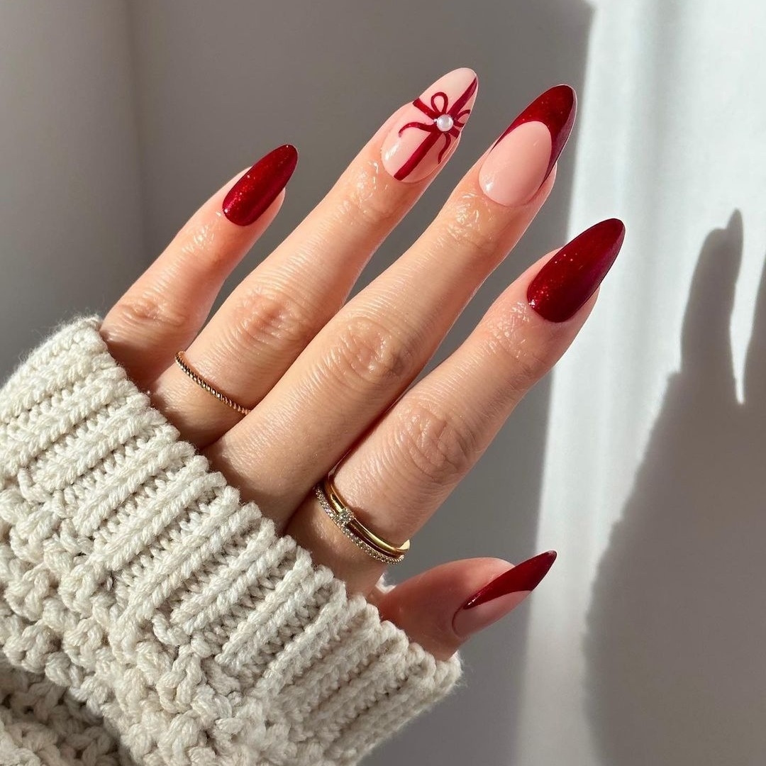 cute red nail designs