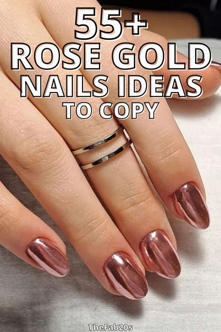 rose gold nail designs