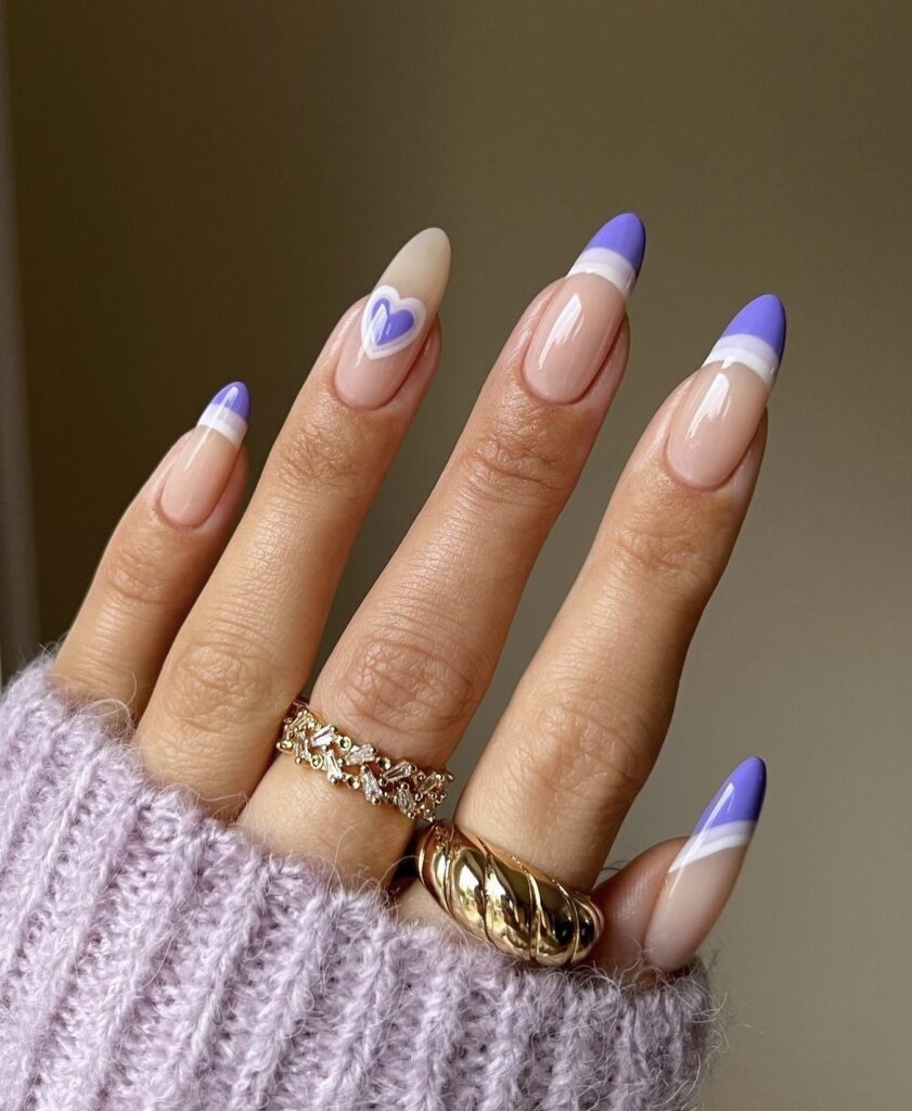 purple color nail art designs