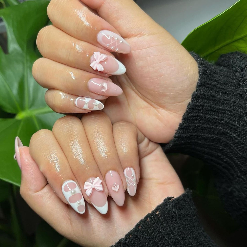 almond nail designs
