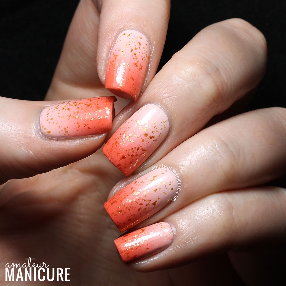 Amateur Manicure A Nail Art Blog Golden Coral Gradient Nails