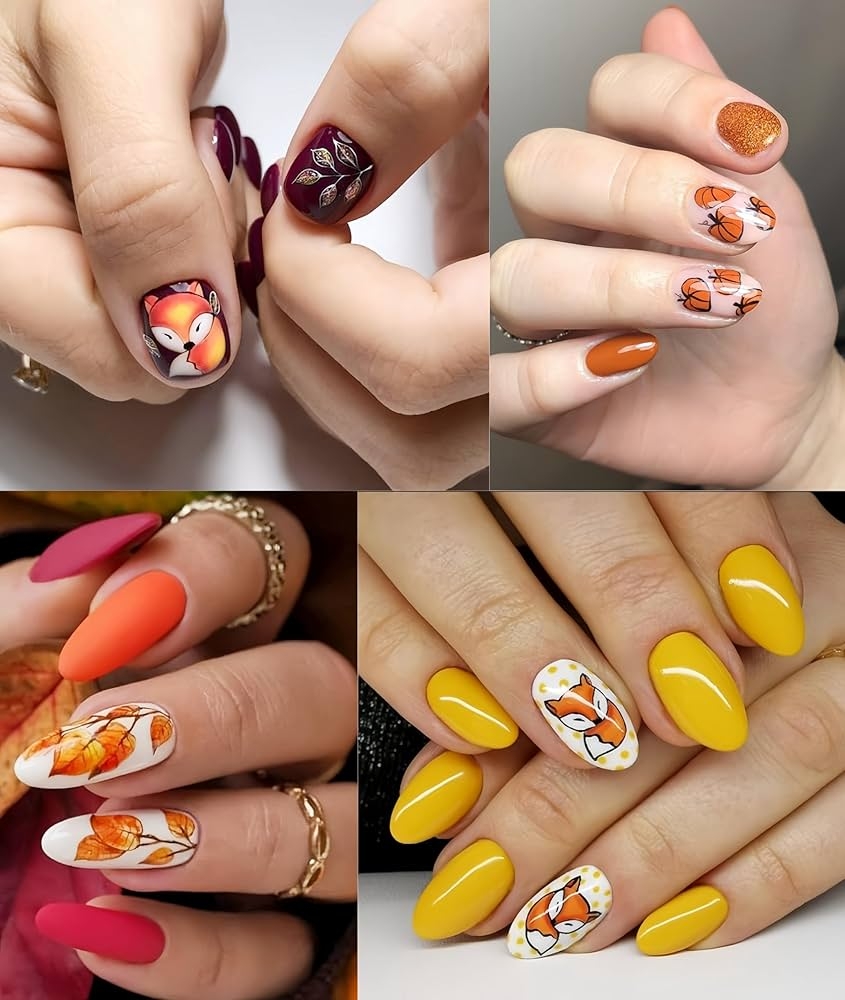 fall leaf nail designs