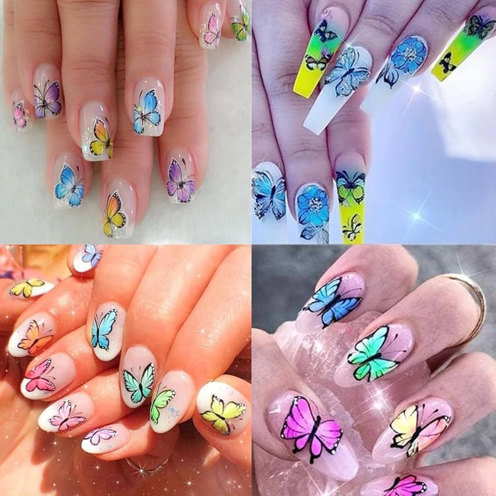 Amazon 6Pcs Butterfly Nail Art Stickers 3D Self Adhesive Nail Art Supplies Blue Pink Colorful Butterflies Nail Decals With Charm Designs Nail Gel Transfer Spring Butterfly Nail Sticker Girls Manicure Decor Amazon 6Pcs Butterfly Nail Art Stickers 3D Self Adhesive Nail Art Supplies Blue Pink Colorful Butterflies Nail Decals With Charm Designs Nail Gel Transfer Spring Butterfly Nail Sticker Girls Manicure Decor