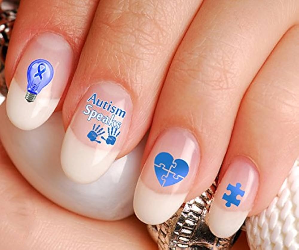 Amazon Autism Speaks Autism Awareness Nail Art Decal Sticker Set Ribbon Light It Up Blue Beauty Personal Care Amazon Autism Speaks Autism Awareness Nail Art Decal Sticker Set Ribbon Light It Up Blue Beauty Personal Care