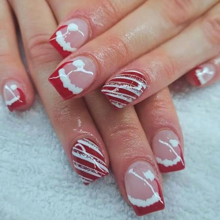 Red And White Nail Designs