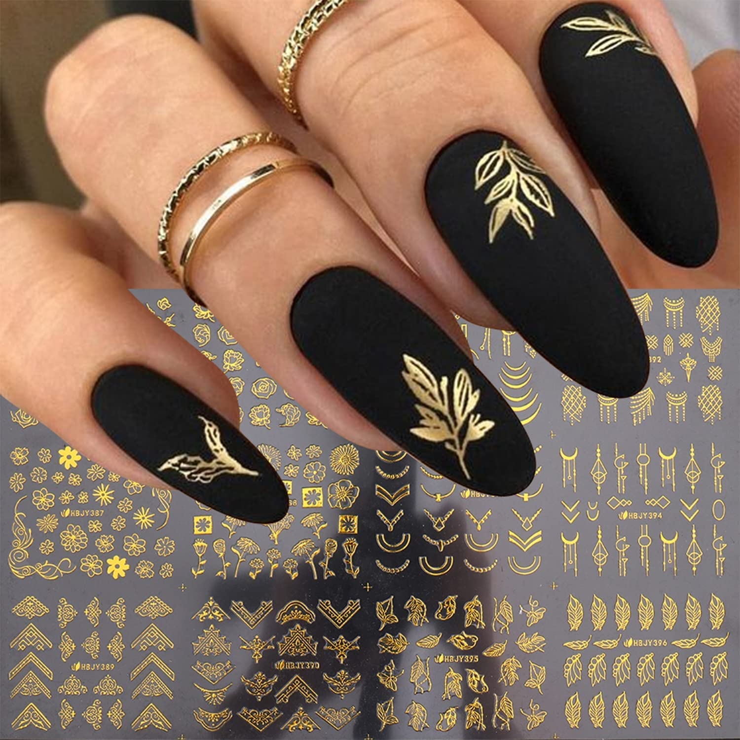 Amazon Flowers Nail Art Stickers Decal 3D Self Adhesive Gold Flower Leaf Lace Nail Supplies Flower Nail Stickers Geometry Line Nail Designs For Women Girls Nail Art Decorations Gold Beauty Personal Care
