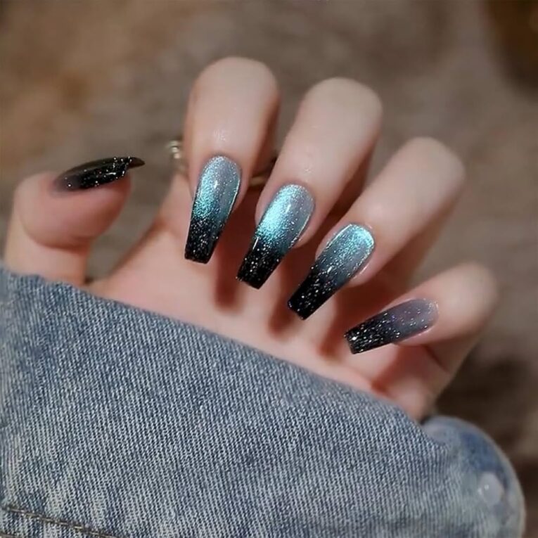 Blue And Black Nail Designs