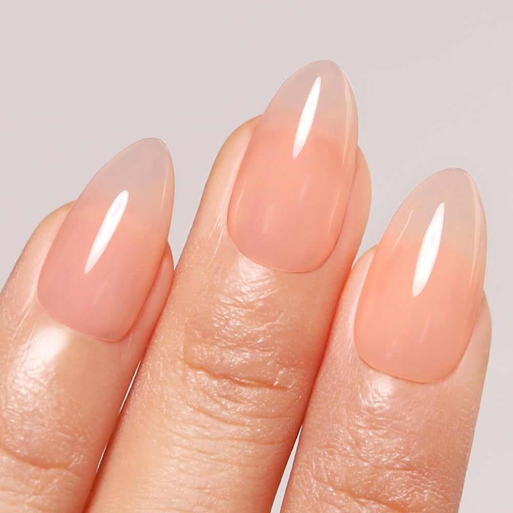 Amazon Imtiti Jelly Gel Polish 15ML Sheer Peach Coral Orange Jelly Gel Nail Polish Translucent Spring Summer Nail Gel Polish LED UV Gel Nail Polish For Nail Art DIY Manicure 