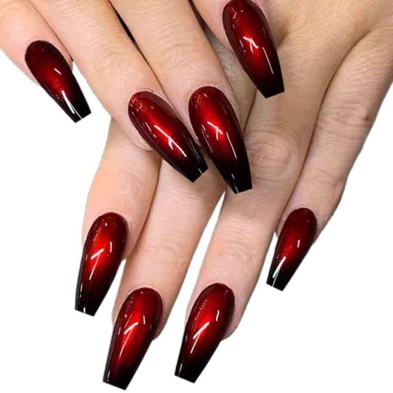 Red Black Nail Designs