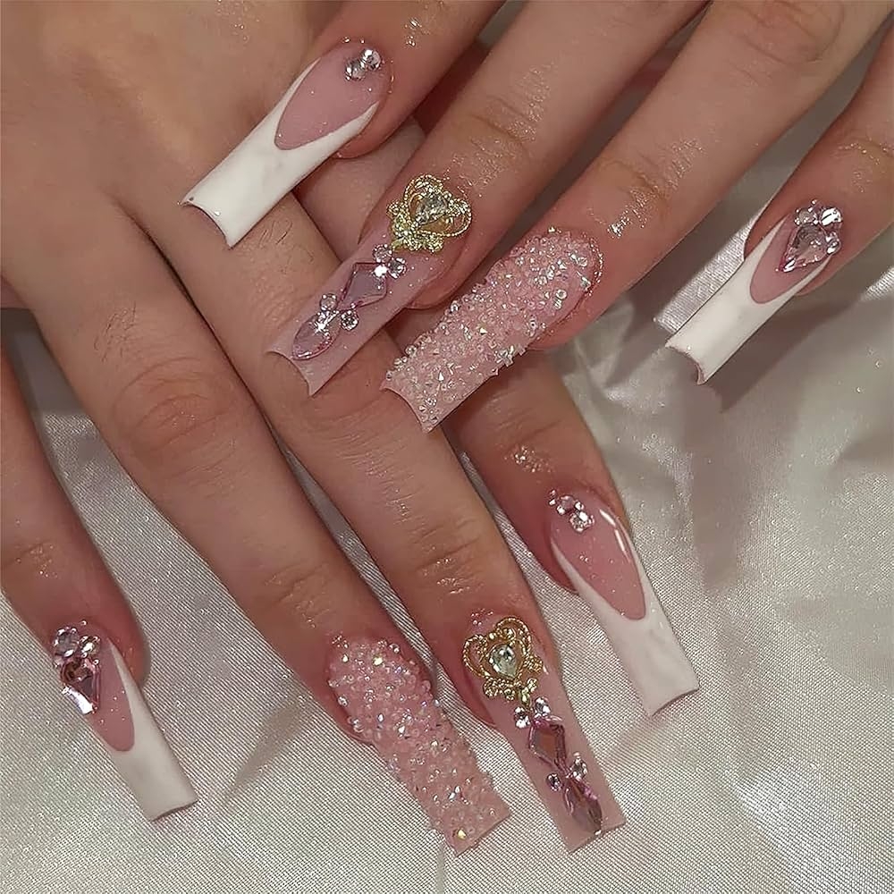 designs for nails with diamonds