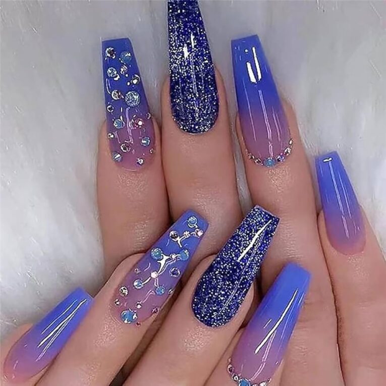 Blue And Purple Nail Designs