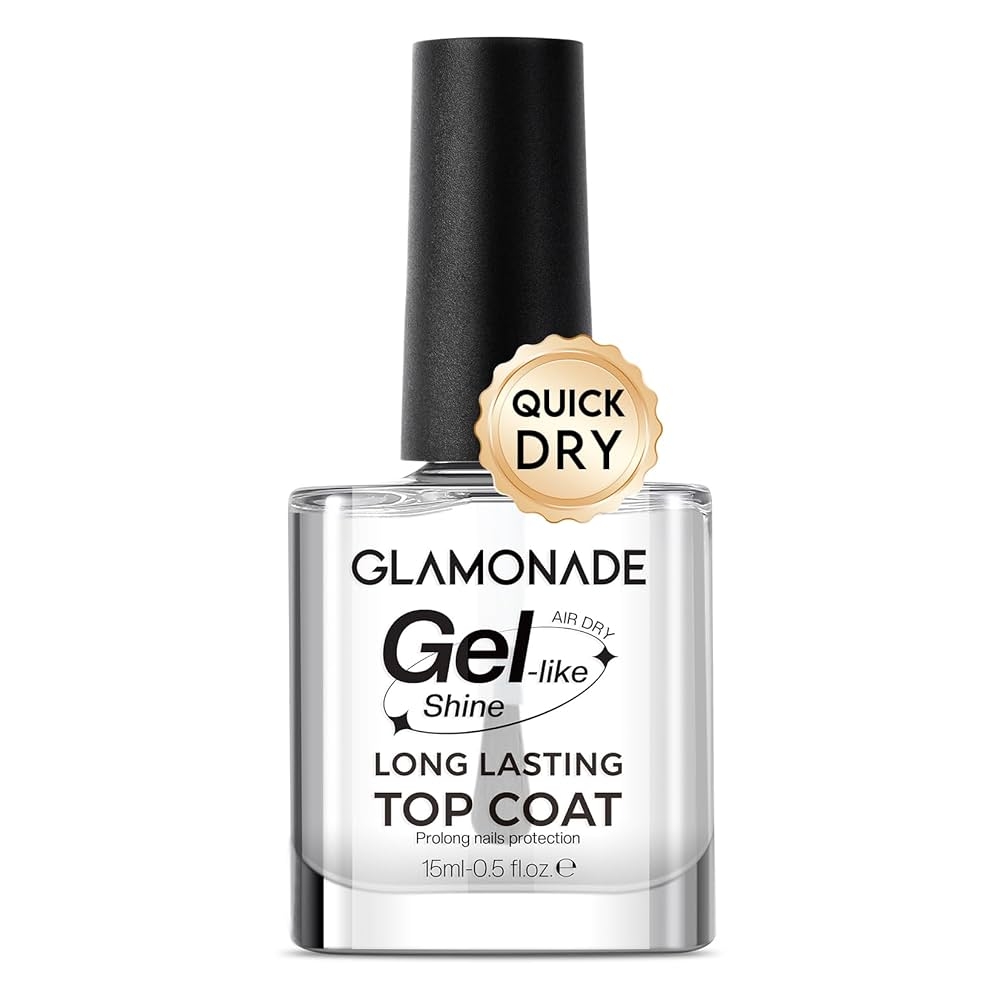 Amazon Top Coat Nail Polish Clear Quick Dry Nail Polish No Chip High Shine Long Lasting Glossy Fast Air Dry Top Coat For Nail Art Manicure Salon Quality Beauty 