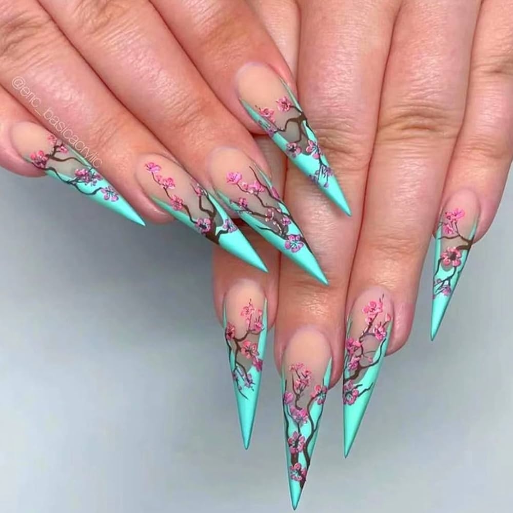 nail designs for stiletto nails