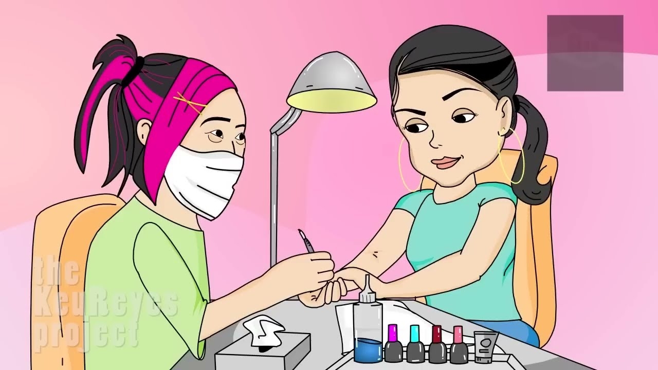 Anjelah Johnson Nail Salon Animated Cartoon Funniest Nail Salon Experience Cartoon YouTube