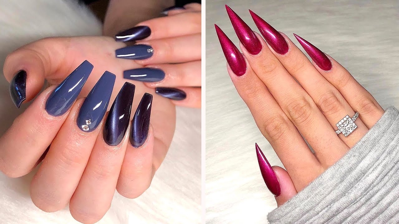 nail designs on long nails