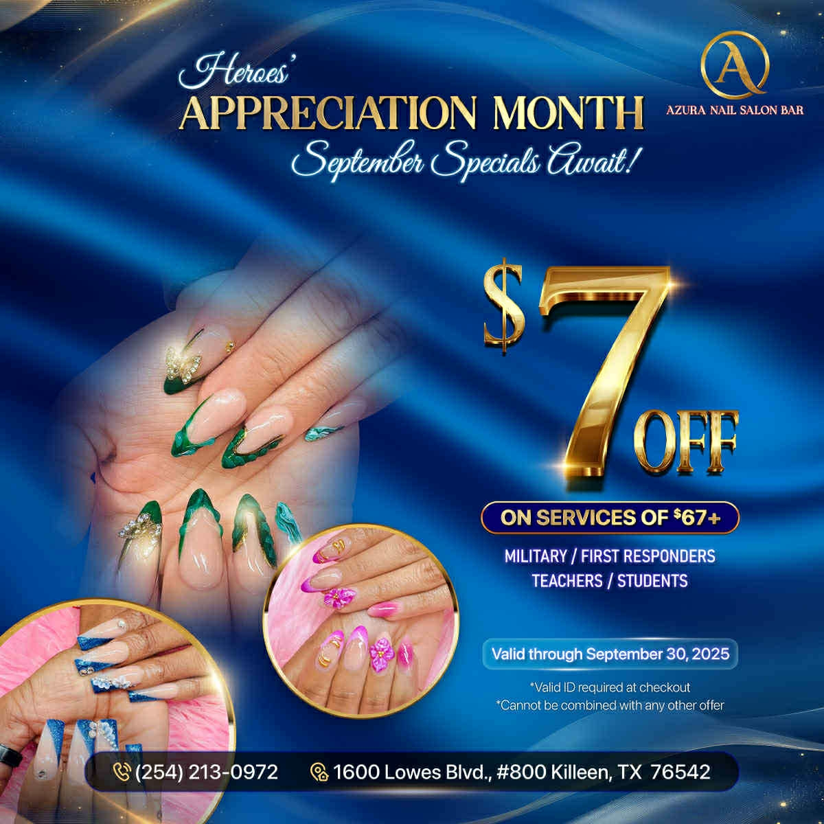 Azura Nail Salon Bar Top Nails Salon In Killeen TX 76549
