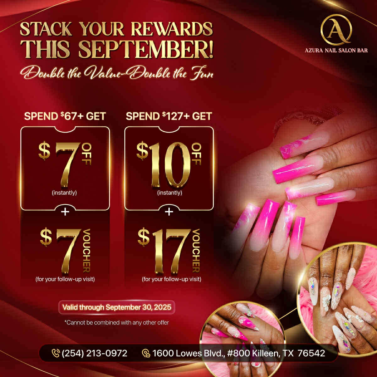 Azura Nail Salon Bar Top Nails Salon In Killeen TX 76549