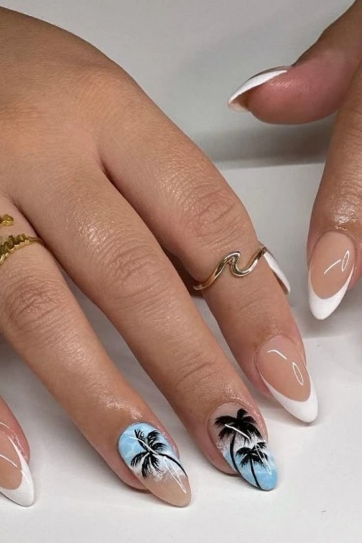summer almond nail designs