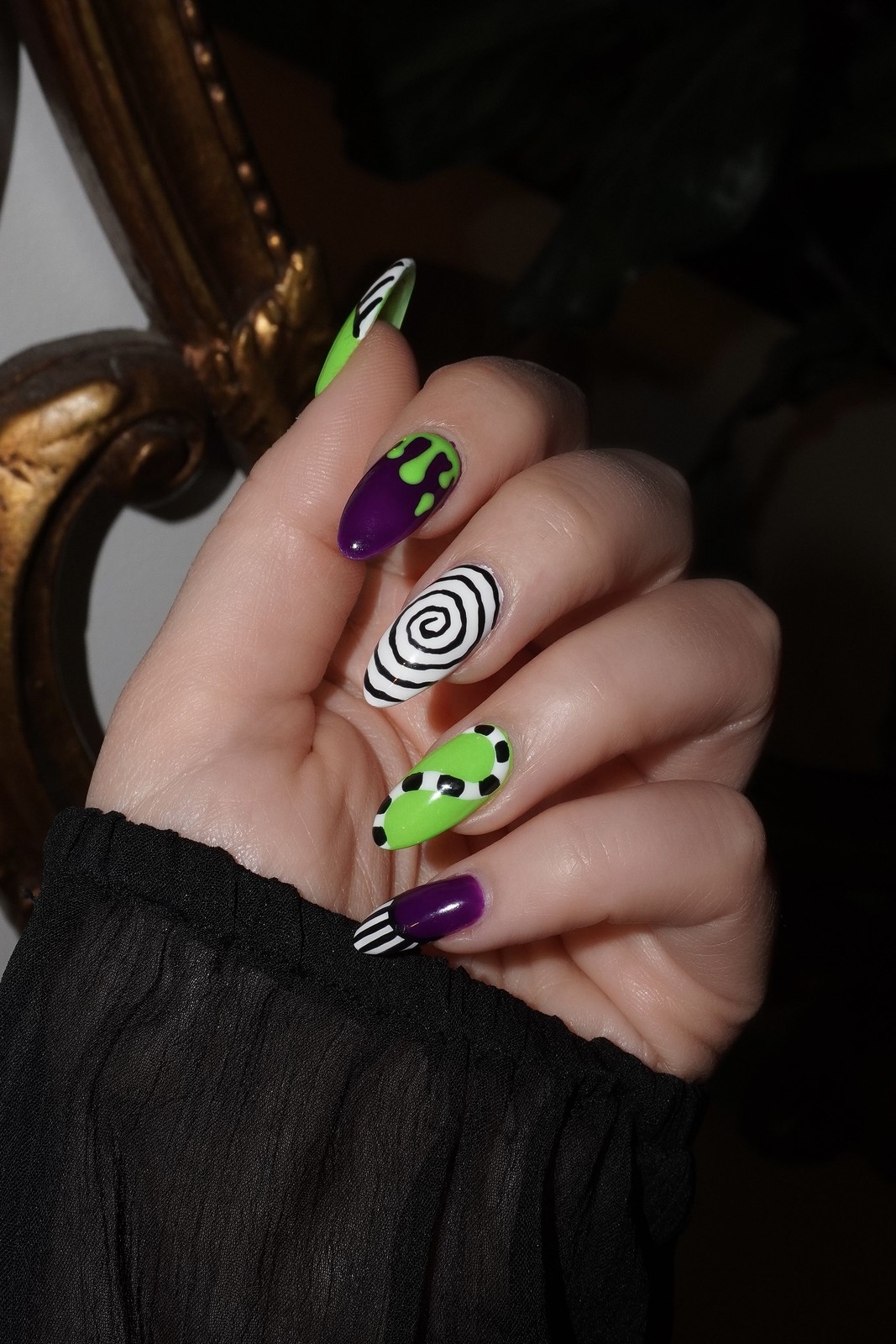 Beetlejuice Nails Manicure Of The Month Living After Midnite