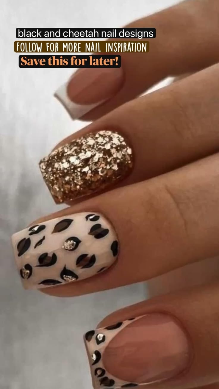 nail designs leopard