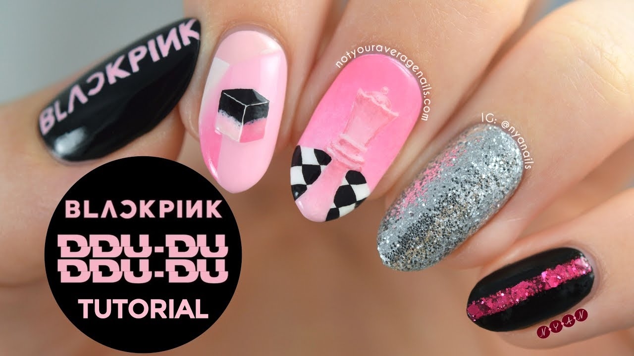 Blackpink DDU DU DDU DU Nail Art Tutorial YouTube
