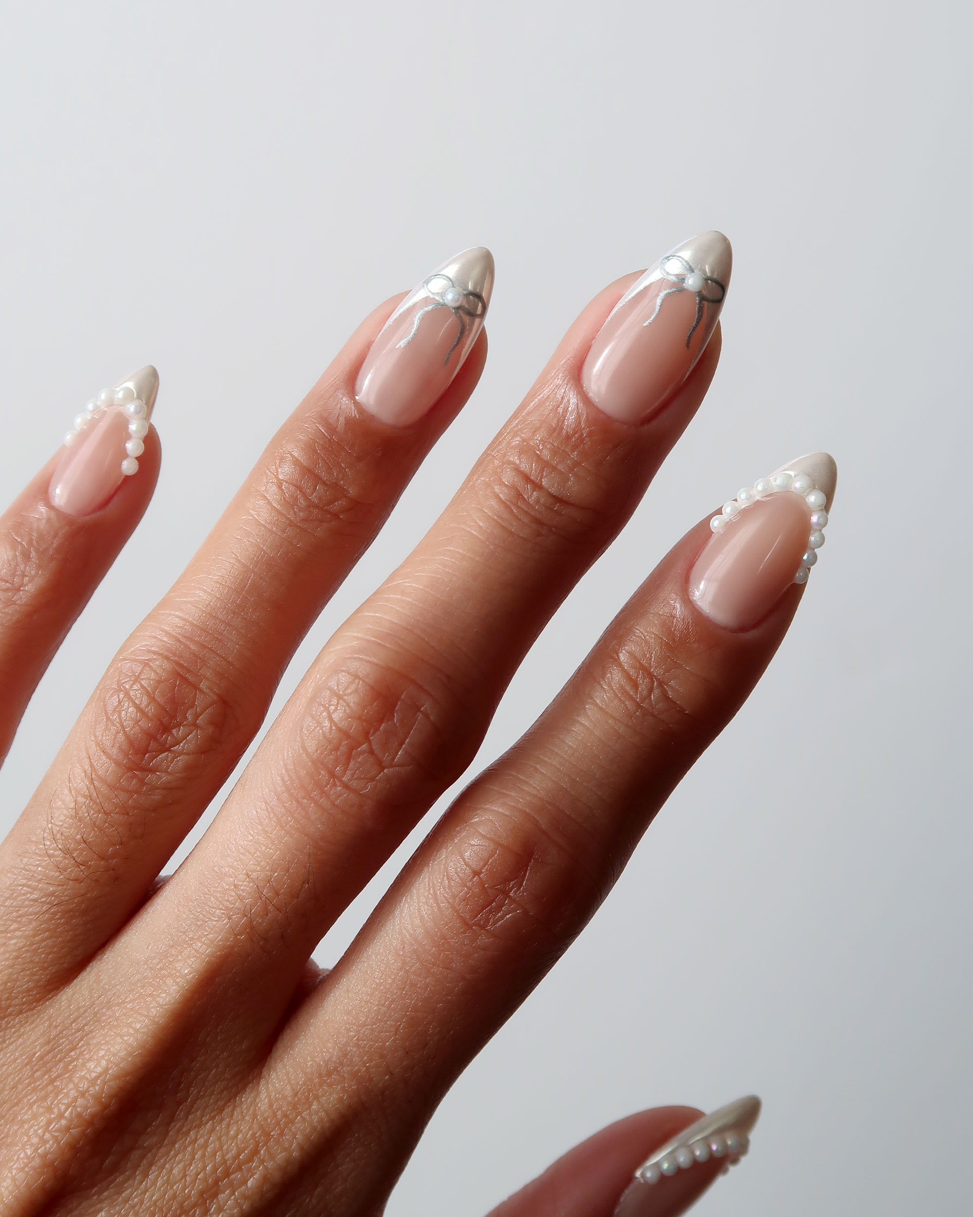 Bow And Pearl Nail Design For A Stunning Wedding Mani Lulus Fashion Blog
