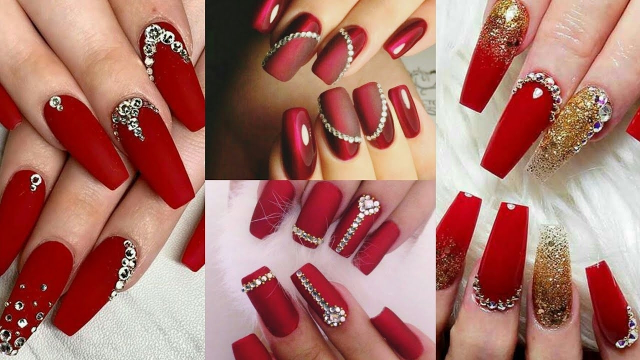red color nail designs